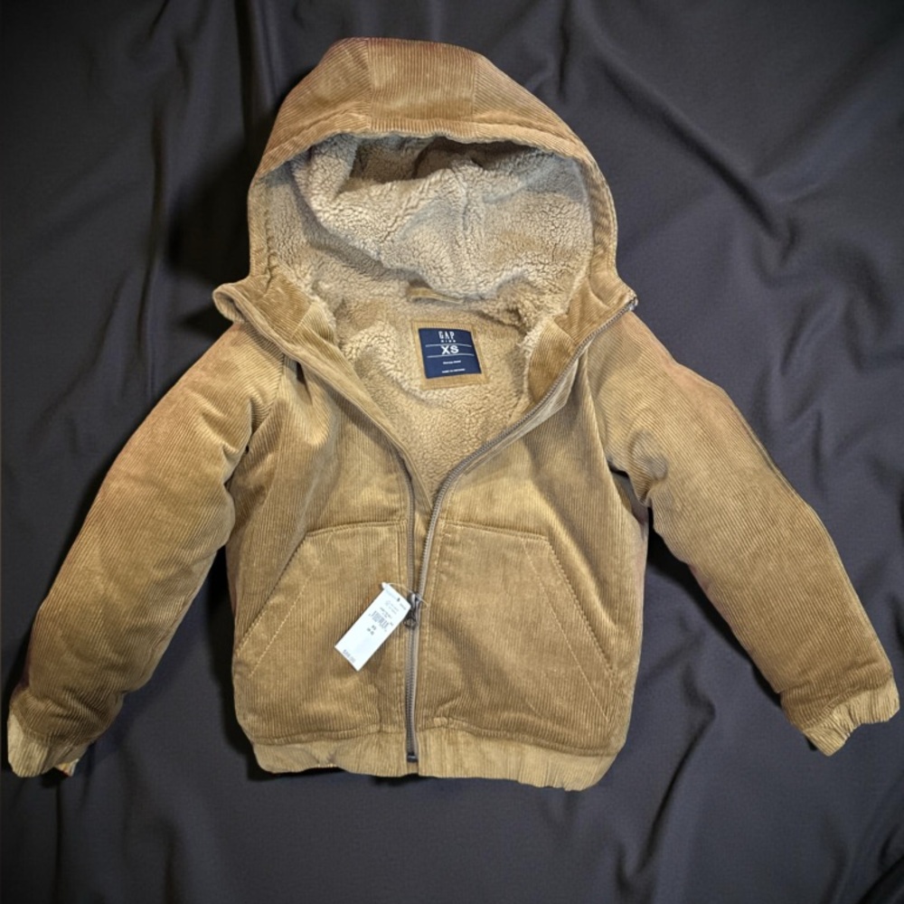 GAP Kids Tan Sherpa Fleece Jacket XS